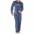 Pyjama long col V Athena sport bleu