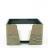 Rep'Style Cube papier taupe en cuir de vachette, duo similli croco et cuir lisse