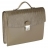 Rep'Style Serviette en cuir un soufflet, duo similli croco et cuir lisse taupe