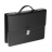 Rep'Style Serviette en cuir un soufflet noir