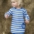 Robe tunique coton bio - Petal Stripe Bleue