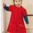 Robe velours de coton bio - Ruby Red