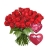 Roses rouges + Coeur de <a title='Des chocolats en cadeau à la saint-valentin' href='http://www.familyby.com/boutiques/detailCategorie/4222' style='text-decoration:none; color:#333'><strong>chocolats</strong></a>