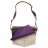 Sac besace Pampa, mixte cuir ébène et lin naturel