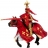 Schleich cavalier en tournoi et son cheval rouge