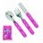 Set 3 couverts rose Mimi la souris