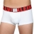 Shorty Calvin Klein blanc/ ceinture rouge