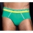 Shorty Vert, ceinture verte et jaune Fruit of the Loom