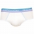Slip Blanc, ceinture bleue aqua et parme Fruit of the Loom