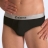 Slip Taille basse en Coton Noir