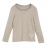 T-shirt laine et soie - Rayé taupe