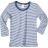 T-shirt laine et soie ML - Rayé bleu