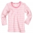 T-shirt laine et soie ML - Rayé rose