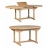 Table de jardin ovale en teck avec une rallonge papillon de 60 cm invisible lorsqu elle est repliee.
