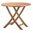 Table de jardin ronde en bois pliante lateralement
