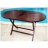 Table ovale pliante de jardin en teck de 140x80cm