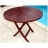 Table ronde pliante de jardin en teck d un diametre de 100 cm