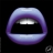 Tableau design Lips 3D PURPLE LIGHT 50 cm Couleur Multicolore Matière Toile
