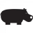 Tableau noir ardoise Hippo 100 cm