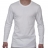 Tee shirt blanc col Rond manches longues Chaleur Naturelle Douce