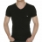 Tee-shirt col V noir Aigle Emporio Armani en coton stretch