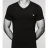 Tee-shirt col V noir Emporio Armani en coton stretch