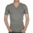 Tee-Shirt gris, col V, en pur coton hypoallergénique