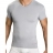 Tee-Shirt Gris Perle col V en fibre de Bambou
