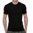 Tee shirt Luxe col rond noir en coton Strech Calvin Klein