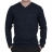 Tee shirt manches longues Ted Lapidus Col V Bleu marine