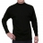 Tee shirt noir col cheminée manches longues Chaleur Naturelle Douce