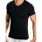Tee-Shirt Noir col V en fibre de Bambou