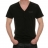 Tee shirt noir col V tunisien manches courtes Calvin Klein