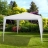 Tente de jardin tonnelle blanche en polyester 3x3 m
