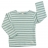 Top rayé coton bio - Bleu