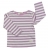 Top rayé coton bio - Rose