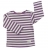 Top rayé coton bio - Violet