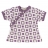 Top Retro Print bébé coton bio - Framboise