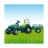 tracteur à pédale plus robuste avec remorque verte