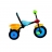 Tricycle remorque multicolore