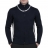 Veste zippée Spontini bleue marine en laine mérinos