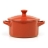 4 mini cocottes rondes en céramique avec poignées coloris rouges - Lot de 4 mini cocottes rouges