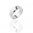 Alliance en or gris demi-jonc 6 mm
