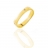 Alliance or jaune et diamant