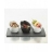 ASSIETTE PRESENTATION BASALT 25X12CM AVEC 3 ENCOCHES POUR GOBELET 8 CL/VERRINES/POTS