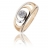 Bague 2 ors et oxyde de zirconium