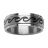 Bague acier anti-stress motif Vagues