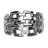 Bague acier crênelée et ajourée