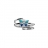 Bague ajustable papillon bleu argent