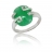 BAGUE ARGENT AVENTURINE ET OXYDES